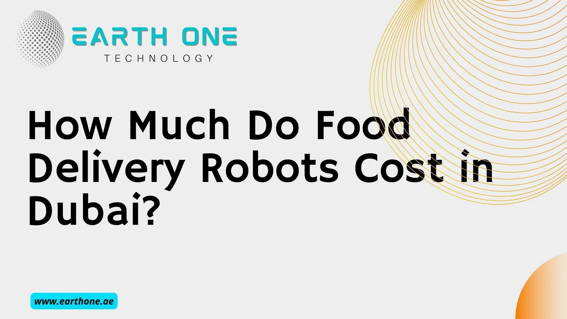 Food Delivery Robots Cost in Dubai, Earth One Technology is KEENON Authorise Distributor in Dubai, UAE